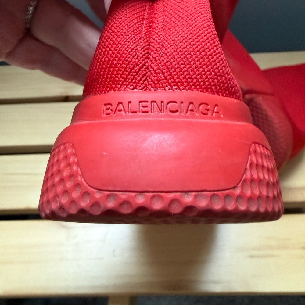 Balenciaga Vibrant Red Speed Trainers - Picture 9 of 13